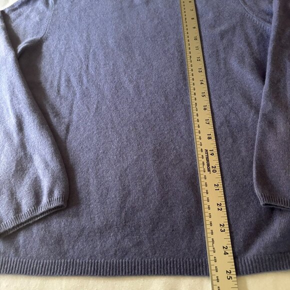 Charter Club 100% Cashmere Crewneck Sweater XL — Periwinkle (Lavender Blue) - Picture 10 of 12